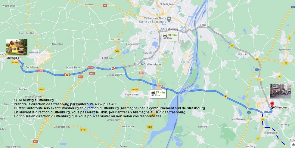 De Mutzig à Offenburg, en Allemagne